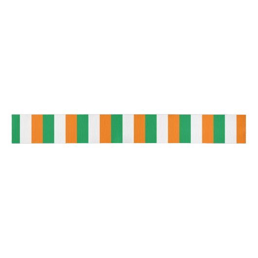 Ierse vlag en Ierland reizen, vakantie/sport Grosgrain Lint (Voorkant)