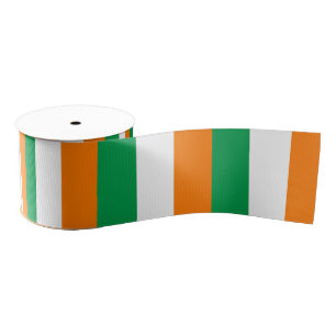 Ierse vlag en Ierland reizen, vakantie/sport Grosgrain Lint