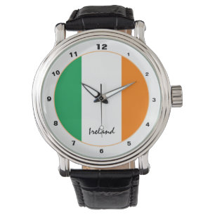 Ierse vlag en Ierse trendy mode /design Horloge