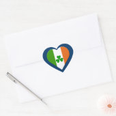 ierse vlag en shamrock hart sticker (Envelop)