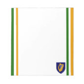 Ierse vlag en wapen notitieblok (Voorkant)