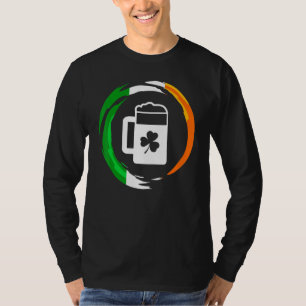 Ierse vlag Funny St Patrick's Day Beer Drink T-shirt