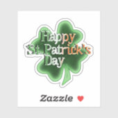 Ierse Vlag Gelukkig St. Patrick's Day Sticker (Vel)