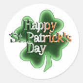 Ierse vlag Gelukkige St. Patrick's Dag Ronde Sticker (Voorkant)