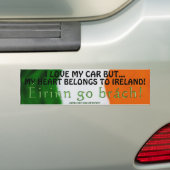 IERSE VLAG GESCHENK BEREIK ~ Eirinn go tak! Bumpersticker (Op auto)