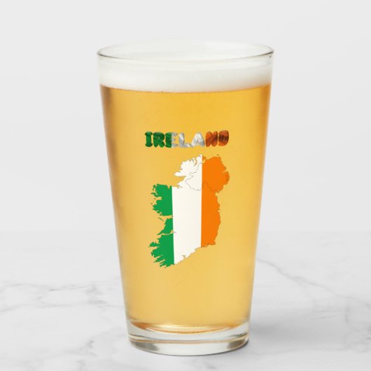 Ierse vlag glas (Voorkant gevuld)