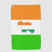 Ierse vlag golfhanddoek (Voorkant)