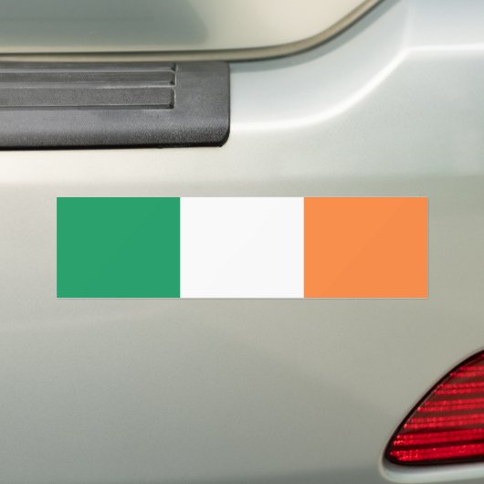 Ierse vlag groen wit sinaasappel driekleur bumpersticker (Op auto)