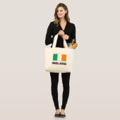 Ierse vlag grote tote bag (Voorkant (model))
