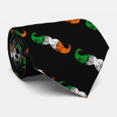 Ierse vlag Grunge Mustache Stropdas (Opgerold)