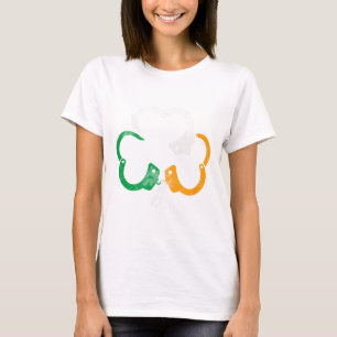 Ierse Vlag Handboeien Shamrock Politie St. Patrick T-shirt