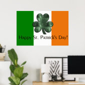 Ierse vlag - Happy St. Patrick's Day Print (Thuiskantoor)