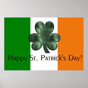 Ierse vlag - Happy St. Patrick's Day Print