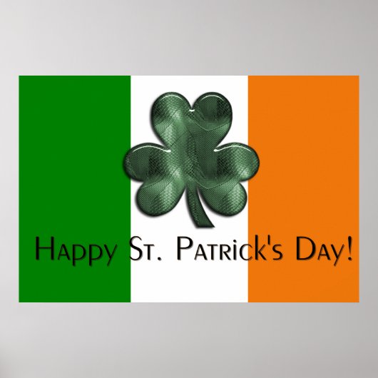Ierse vlag - Happy St. Patrick's Day Print (Voorkant)