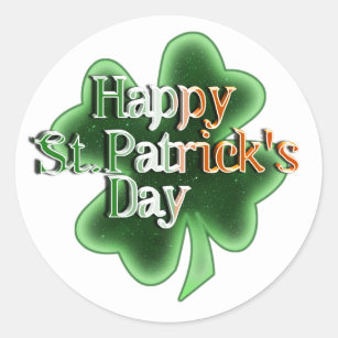 Ierse vlag Happy St. Patrick's Day Ronde Sticker