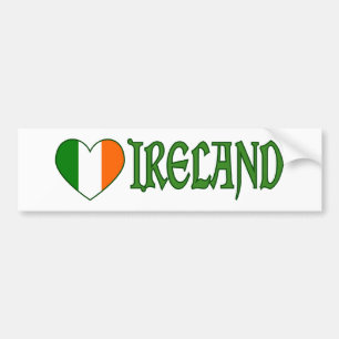 Ierse Vlag Hart Ierland Bumpersticker