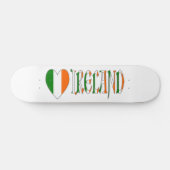 Ierse vlag Hart & Woord Ierland Persoonlijk Skateboard (Horizontaal)