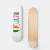 Ierse vlag Hart & Woord Ierland Persoonlijk Skateboard (Voorkant)