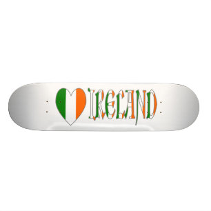 Ierse Vlag Hart & Woord Ierland Persoonlijk Skateboard