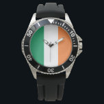 Ierse vlag horloge<br><div class="desc">Nationale vlag van Ierland,  Ierland,  vlag,  Iers,  groen,  oranje,  wit,  land,  nationaal,  officieel,  symbool,  soeverein,  beroemd,  vrijheid,  onafhankelijkheid,  onafhankelijk,  vrijheid,  vrije tijd,  feestdag,  banner,  vector,  nauwkeurig,  afmetingen,  afmetingen,  afmetingen,  kleuren</div>