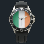 Ierse vlag horloge<br><div class="desc">Nationale vlag van Ierland,  Ierland,  vlag,  Iers,  groen,  oranje,  wit,  land,  nationaal,  officieel,  symbool,  soeverein,  beroemd,  vrijheid,  onafhankelijkheid,  onafhankelijk,  vrijheid,  vrije tijd,  feestdag,  banner,  vector,  nauwkeurig,  afmetingen,  afmetingen,  afmetingen,  kleuren</div>