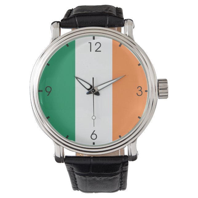 Ierse Vlag Horloge (Voorkant)