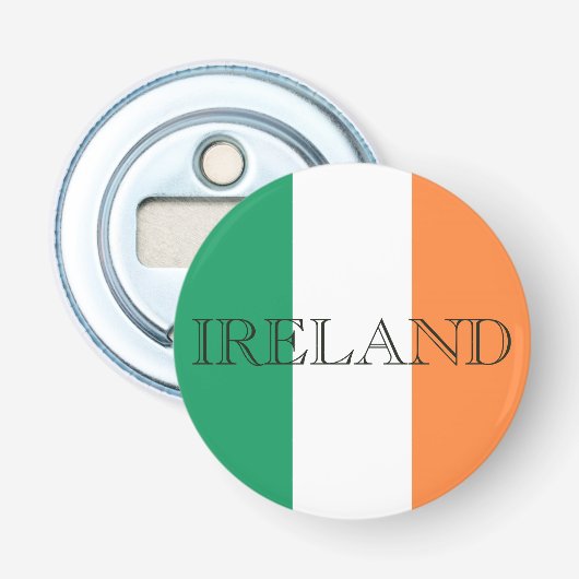 Ierse vlag Ierland bot Button Flesopener (Voorkant)