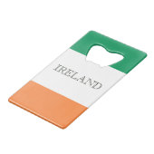 Ierse vlag Ierland bot Creditkaart Flessenopener (Achterkant Gekanteld)