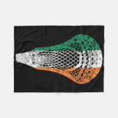 Ierse vlag Ierland Lacrosse Fleece Deken (Voorkant (Horizontaal))
