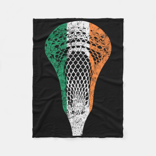 Ierse vlag Ierland Lacrosse Fleece Deken (Voorkant)
