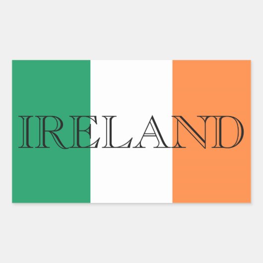 Ierse vlag Ierland Letters Sticker boog (Voorkant)