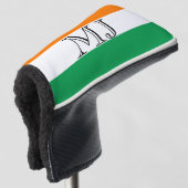 Ierse vlag Ierland Monogram Putter Hoesje Golfheadcover (3/4 voorkant)