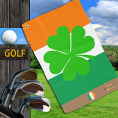 Ierse vlag & Ierland monogrammen Golf Shamrock Golfhanddoek