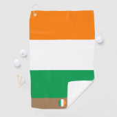 Ierse vlag & Ierland monogrammen Golf Towel Golfhanddoek (Insitu)