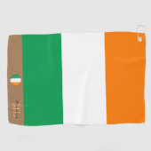 Ierse vlag & Ierland monogrammen Golf Towel Golfhanddoek (Horizontaal)