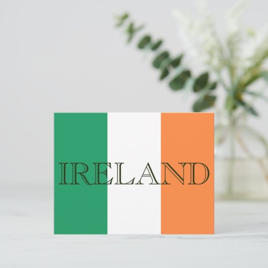 Ierse vlag Ierland pcnt Briefkaart (Staand voorkant)