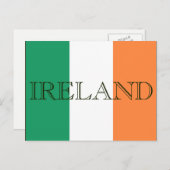 Ierse vlag Ierland pcnt Briefkaart (Voorkant / Achterkant)