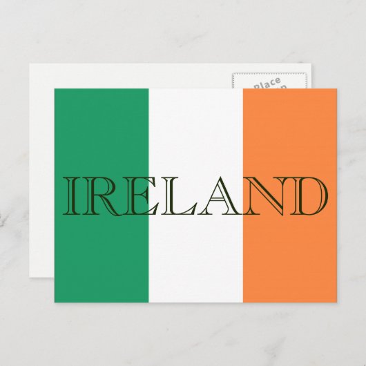 Ierse vlag Ierland pcnt Briefkaart (Voorkant / Achterkant)