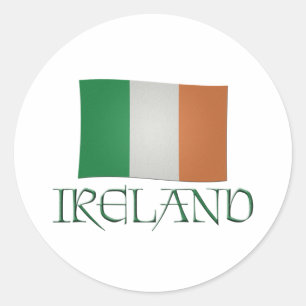 Ierse vlag — Ierland Ronde Sticker