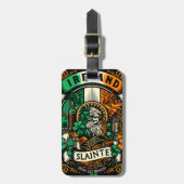 Ierse vlag Ierland Saint Patricks Day Slainte Bagagelabel (Voorkant verticaal)