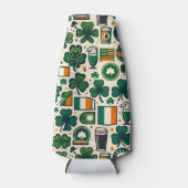 Ierse vlag Ierland Saint Patricks Day Slainte Flesjeskoeler (Voorkant)