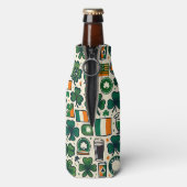 Ierse vlag Ierland Saint Patricks Day Slainte Flesjeskoeler (Fles Achterkant)