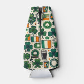 Ierse vlag Ierland Saint Patricks Day Slainte Flesjeskoeler (Achterkant)