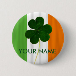 Ierse vlag Ierland Shamrock Clover-vrijwilliger Ronde Button 5,7 Cm