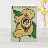 Ierse vlag Ierland Shamrock Kaart (Gele Bloem)