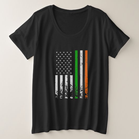 Ierse vlag Ierland vlag ST PATRICKS DAAG Grote Maat T-shirt (Design voorkant)