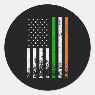 Ierse vlag Ierland vlag ST PATRICKS DAAG Ronde Sticker