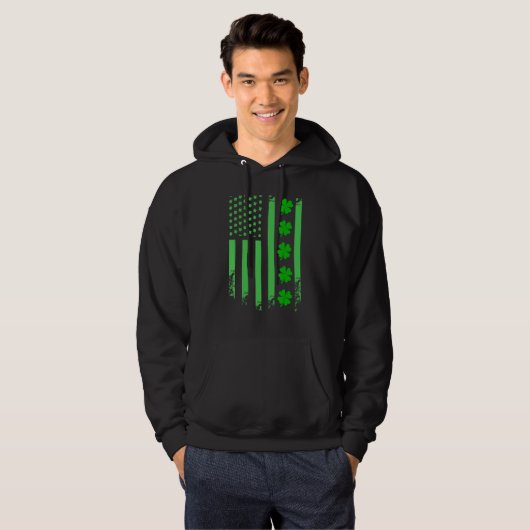 Ierse vlag Ierland vlag St Patricks Day L Hoodie (Voorkant volledig)
