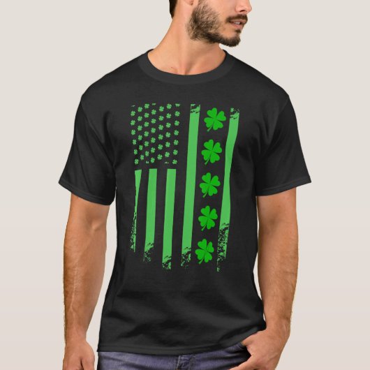 Ierse vlag Ierland vlag St Patricks Day L T-shirt (Voorkant)