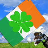 Ierse vlag & Ierse golf-/sportgolf Dublin Golfhanddoek
